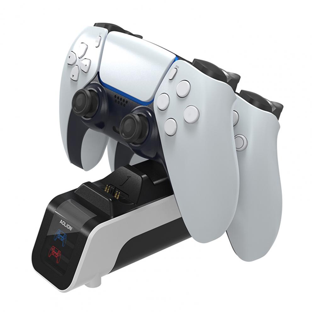 AOLION AL-P5009 For PS5 Game Controller Charger Base Dual Position Gamepad Fast Charging Dock AOLION AL-P5009 For PS5 Game Controller Charger Base Dual Position Gamepad Fast Charging Dock